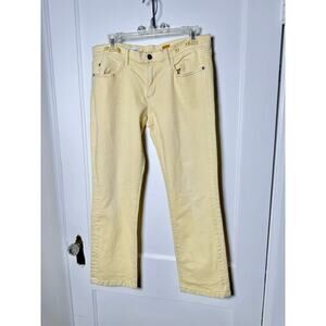 Anthropologie Pilcro Butter Yellow Low Rise Butter Yellow Straight Leg Pants 30